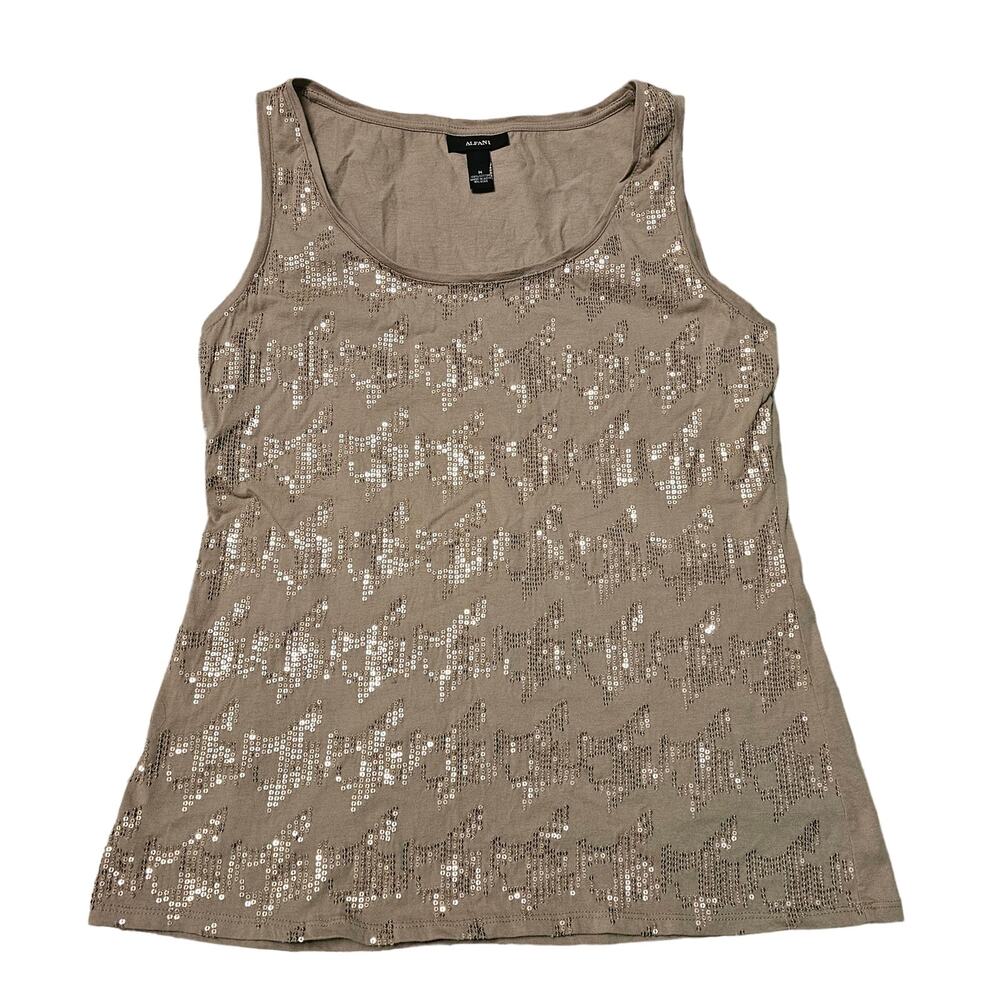 Alfani Size M Gold Sequin Tank Top